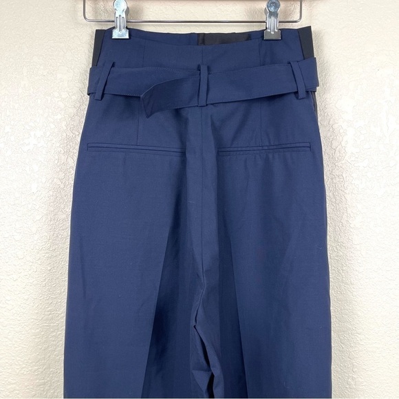 La Ligne‎ Cocktail Wool Blend Navy/Black Stripe Pant Size 2 Women - Picture 8 of 16